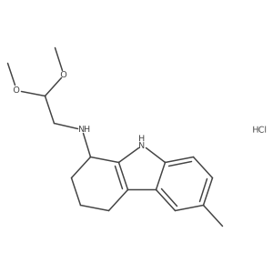 N-(2,2-Dimethoxyethyl)-6-methyl-2,3,4,9-tetrahydro-1H-carbazol-1-amine hydrochloride结构式