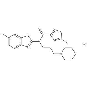 N-(6-fluorobenzo[d]thiazol-2-yl)-5-methyl-N-(3-morpholinopropyl)isoxazole-3-carboxamide hydrochloride Structure