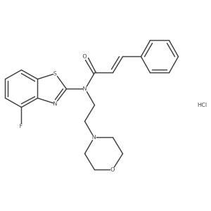 N-(4-fluorobenzo[d]thiazol-2-yl)-N-(2-morpholinoethyl)cinnamamide hydrochloride结构式