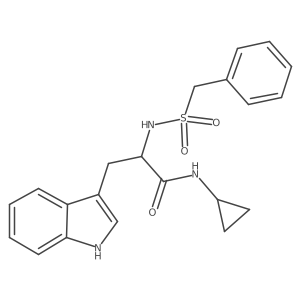 (I+/-S)-N-Cyclopropyl-I+/--[[(phenylmethyl)sulfonyl]amino]-1H-indole-3-propanamide Structure