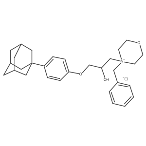 4-{3-[4-(Adamantan-1-yl)phenoxy]-2-hydroxypropyl}-4-benzylmorpholin-4-ium chloride结构式