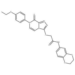 N-(2,3-dihydro-1,4-benzodioxin-6-yl)-2-{[7-(4-ethoxyphenyl)-8-oxo-7H,8H-[1,2,4]triazolo[4,3-a]pyrazin-3-yl]sulfanyl}acetamide Structure