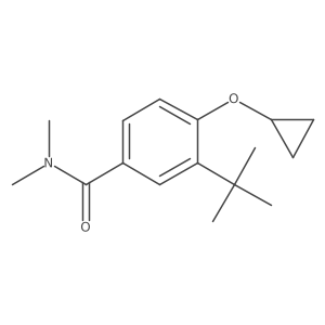 3-Tert-butyl-4-cyclopropoxy-N,N-dimethylbenzamide结构式