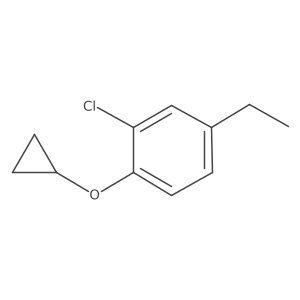 2-Chloro-1-cyclopropoxy-4-ethylbenzene结构式
