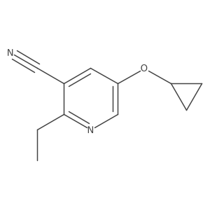 5-Cyclopropoxy-2-ethylnicotinonitrile结构式