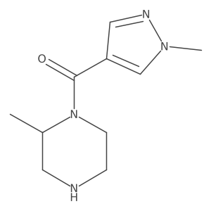 2-methyl-1-(1-methyl-1H-pyrazole-4-carbonyl)piperazine Structure