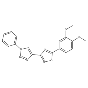 5-(3,4-dimethoxyphenyl)-3-(1-phenyl-1H-1,2,3-triazol-4-yl)-1,2,4-oxadiazole Structure