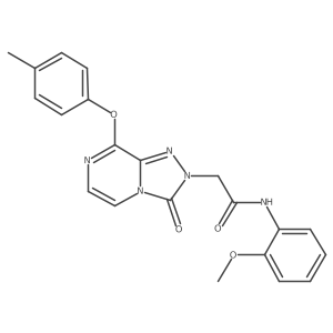N-(2-methoxyphenyl)-2-(3-oxo-8-(p-tolyloxy)-[1,2,4]triazolo[4,3-a]pyrazin-2(3H)-yl)acetamide结构式