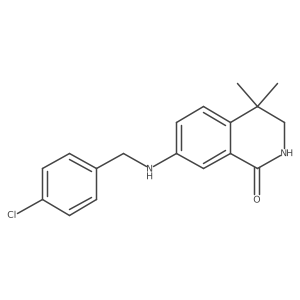 7-(4-chloro-benzylamino)-4,4-dimethyl-3,4-dihydro-2H-isoquinolin-1-one结构式