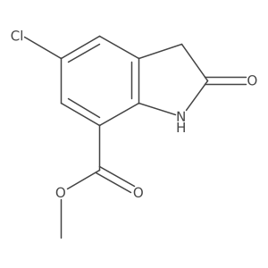 Methyl 5-chloro-2-oxoindoline-7-carboxylate结构式