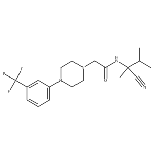 N-(1-cyano-1,2-dimethylpropyl)-2-{4-[3-(trifluoromethyl)phenyl]piperazin-1-yl}acetamide结构式