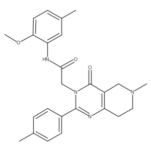 N-(2-methoxy-5-methylphenyl)-2-(6-methyl-4-oxo-2-(p-tolyl)-5,6,7,8-tetrahydropyrido[4,3-d]pyrimidin-3(4H)-yl)acetamide Structure