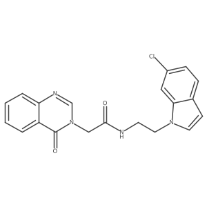 N-[2-(6-chloro-1H-indol-1-yl)ethyl]-2-(4-oxoquinazolin-3(4H)-yl)acetamide结构式