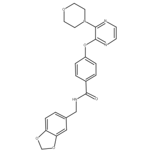 N-(1,3-benzodioxol-5-ylmethyl)-4-[(3-morpholin-4-ylpyrazin-2-yl)oxy]benzamide结构式