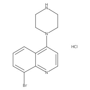 8-Bromo-4-(piperazin-1-yl)quinoline hydrochloride结构式