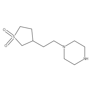 3-[2-(Piperazin-1-yl)ethyl]-1lambda6-thiolane-1,1-dione结构式