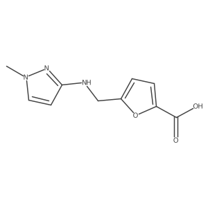 2-Furancarboxylic acid, 5-[[(1-methyl-1H-pyrazol-3-yl)amino]methyl]- Structure