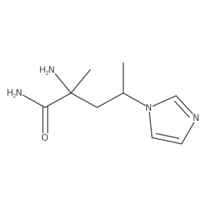 2-amino-4-(1H-imidazol-1-yl)-2-methylpentanamide结构式