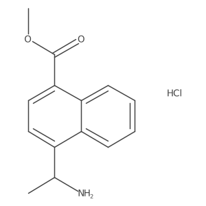 Methyl 4-(1S)-1-aminoethylnaphthalene-1-carboxylate hydrochloride结构式