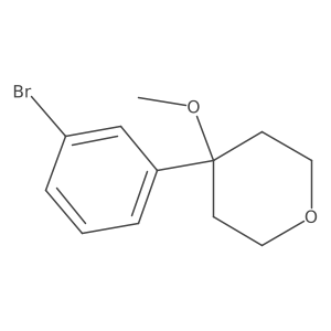 4-(3-Bromo-phenyl)-4-methoxy-tetrahydro-pyran Structure