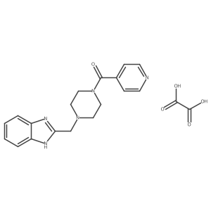 (4-((1H-benzo[d]imidazol-2-yl)methyl)piperazin-1-yl)(pyridin-4-yl)methanone oxalate结构式