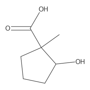 2-Hydroxy-1-methylcyclopentane-1-carboxylic acid结构式