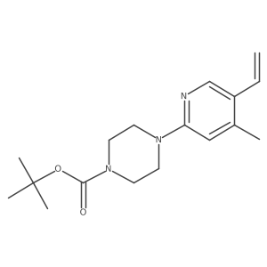 tert-Butyl4-(4-methyl-5-vinylpyridin-2-yl)piperazine-1-carboxylate Structure