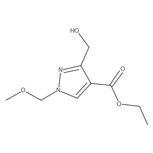ethyl 3-(hydroxymethyl)-1-(methoxymethyl)-1H-pyrazole-4-carboxylate结构式