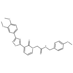 2-(3-(3-(3,4-dimethoxyphenyl)-1,2,4-oxadiazol-5-yl)-2-oxopyridin-1(2H)-yl)-N-(4-methoxybenzyl)acetamide结构式