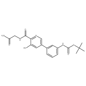 Carbamic acid, N-[3-[6-[[(2-amino-2-oxoethyl)amino]carbonyl]-5-hydroxy-3-pyridinyl]phenyl]-, 1,1-dimethylethyl ester Structure