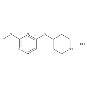 2-(Methylthio)-4-(piperidin-4-yloxy)pyrimidine hydrochloride Structure