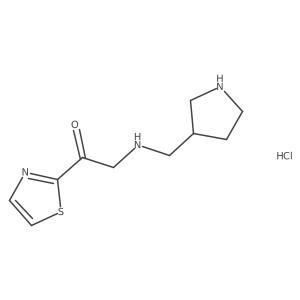2-((Pyrrolidin-3-ylmethyl)amino)-1-(thiazol-2-yl)ethanone hydrochloride结构式