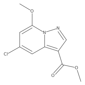 Methyl 5-chloro-7-methoxypyrazolo[1,5-a]pyridine-3-carboxylate结构式