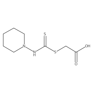 Acetic acid, 2-[[(1-piperidinylamino)thioxomethyl]thio]-结构式