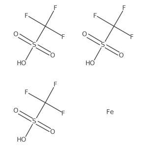 Bis(trifluoromethanesulfonyloxy)ferrio trifluoromethanesulfonate结构式