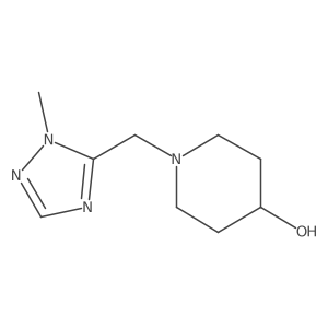 1-[(1-methyl-1H-1,2,4-triazol-5-yl)methyl]piperidin-4-ol结构式