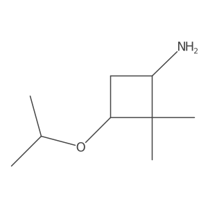 2,2-Dimethyl-3-(propan-2-yloxy)cyclobutan-1-amine结构式