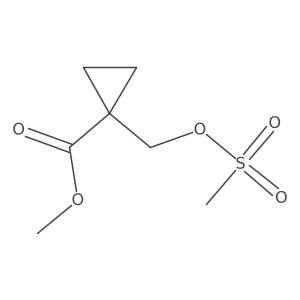 (1-(Methoxycarbonyl)cyclopropyl)methyl methanesulfonate结构式