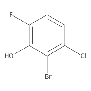 2-Bromo-3-chloro-6-fluorophenol结构式