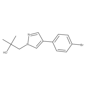 1-(4-(4-bromophenyl)-1H-pyrazol-1-yl)-2-methylpropan-2-ol结构式