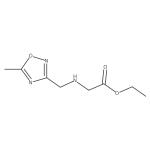 Ethyl 2-[(5-methyl-1,2,4-oxadiazol-3-yl)methylamino]acetate Structure