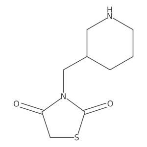 3-[(Piperidin-3-yl)methyl]-1,3-thiazolidine-2,4-dione结构式