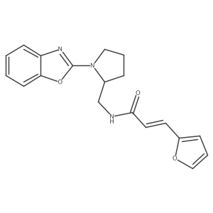 (E)-N-((1-(benzo[d]oxazol-2-yl)pyrrolidin-2-yl)methyl)-3-(furan-2-yl)acrylamide Structure