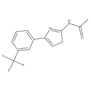 N-[4-[3-(trifluoromethyl)phenyl]-1,3-thiazol-2-yl]acetamide Structure