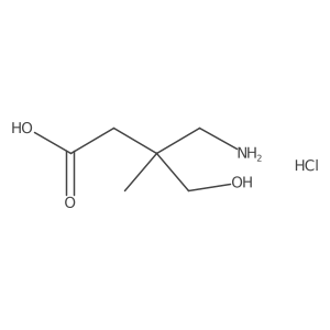 4-Amino-3-(hydroxymethyl)-3-methylbutanoic acid hydrochloride Structure