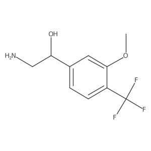 2-Amino-1-[3-methoxy-4-(trifluoromethyl)phenyl]ethan-1-ol结构式