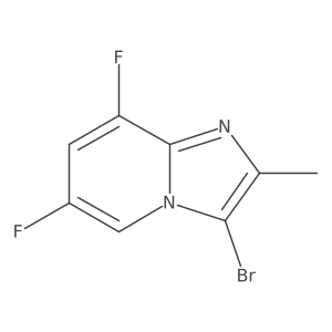 3-Bromo-6,8-difluoro-2-methylimidazo[1,2-A]pyridine结构式