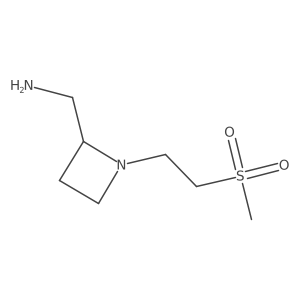 [1-(2-Methanesulfonylethyl)azetidin-2-yl]methanamine结构式