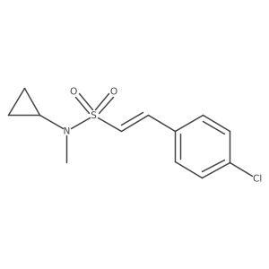 2-(4-chlorophenyl)-N-cyclopropyl-N-methylethene-1-sulfonamide结构式