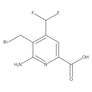 6-Amino-5-(bromomethyl)-4-(difluoromethyl)picolinic acid Structure